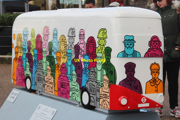 Photo 6"x4" Bus Art, 'Route Masters' London c2014