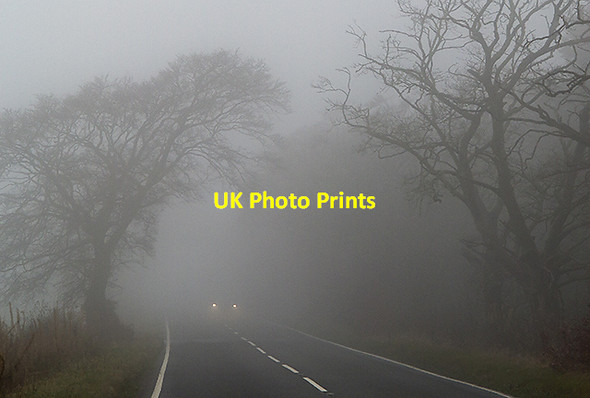 Photo 6"x4" Fog on the A91 Crook of Devon c2014