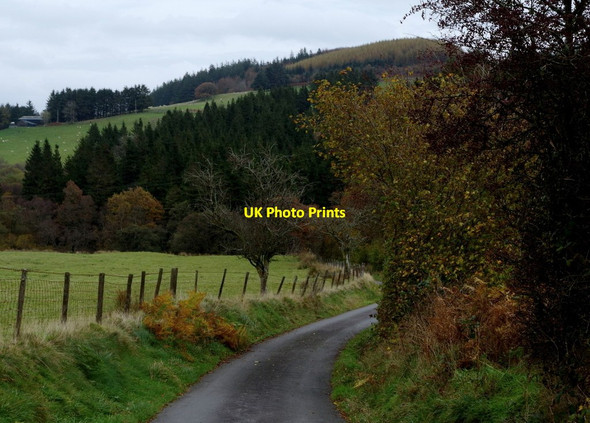 Photo 6"x4" Lane across the Gwenwst valley Llanafan-fawr c2014