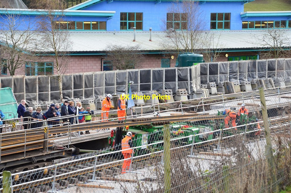 Photo 6"x4" Offloading new rails at Stow Station Stagehall c2014