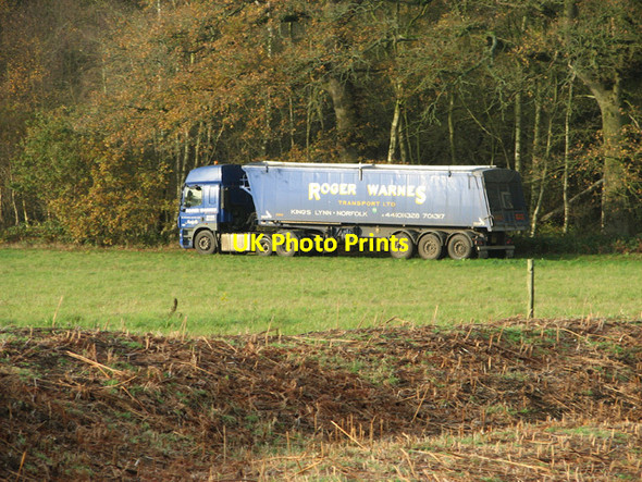 Photo 6"x4" Big lorry past Sawmill Wood Rougham\/TF8320 c2014