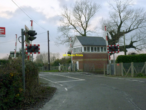 Photo 6"x4" Thorpe Culvert level crossing and signal box Thorpe Culvert c2014