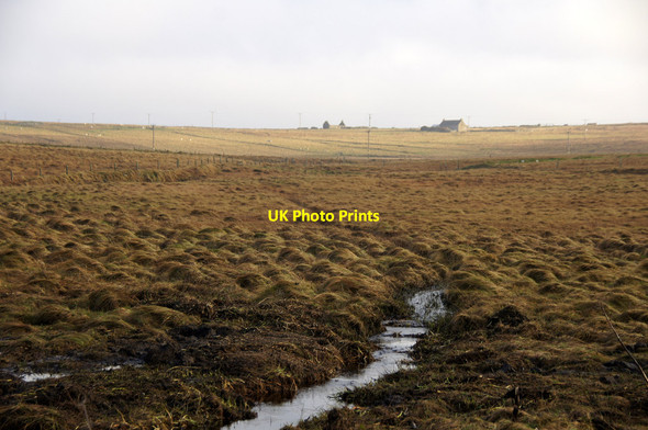 Photo 6"x4" Too Burn flowing towards Easter Loch, Uyeasound Mailand c2014