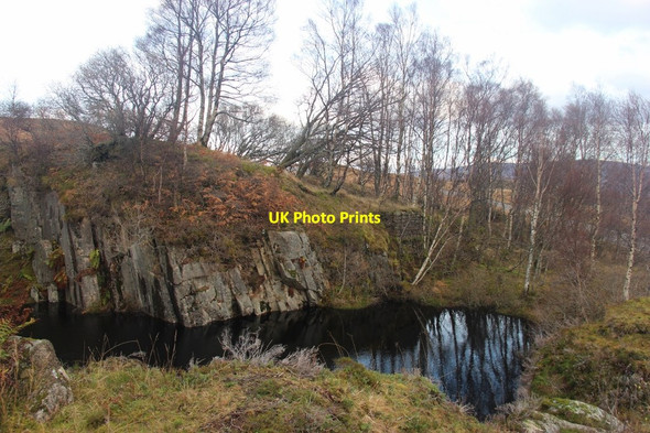 Photo 6"x4" Old road-metalling quarry by the A82 summit Lochan Beinn Chaorach c2014