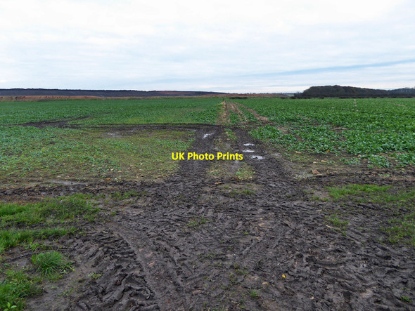 Photo 6"x4" Flat and muddy farmland Stancil Carr New Rossington c2014