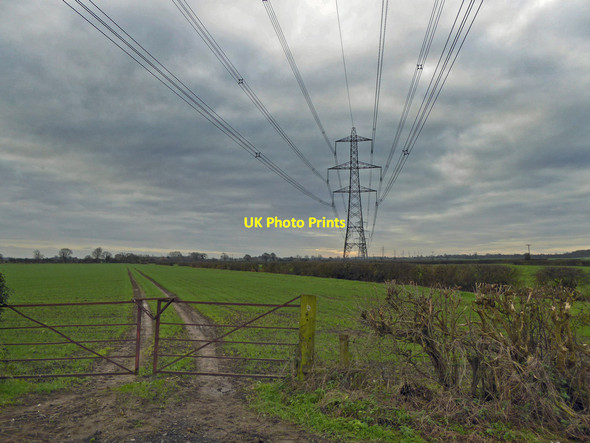 Photo 6"x4" Power lines from Stancil Lane New Rossington c2014