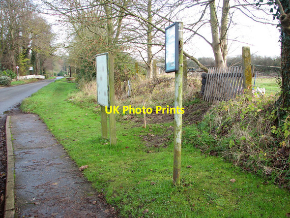 Photo 6"x4" Bus stop in Rectory Lane East Carleton c2014