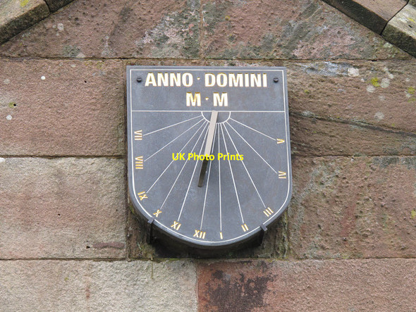 Photo 6"x4" Church of St Michael, Marbury: sundial Marbury c2014