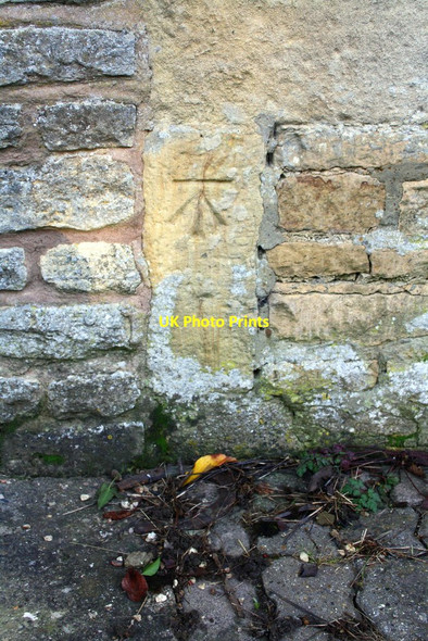 Photo 6"x4" Benchmark on Salford Mill Chipping Norton c2014