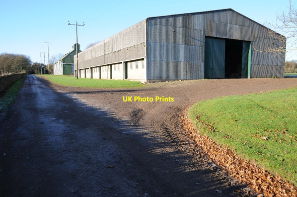 Photo 6"x4" Barns on Trafalgar Estate Temple Guiting c2014