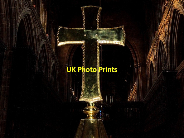 Photo 6"x4" Altar Cross, Manchester Cathedral Manchester c2014