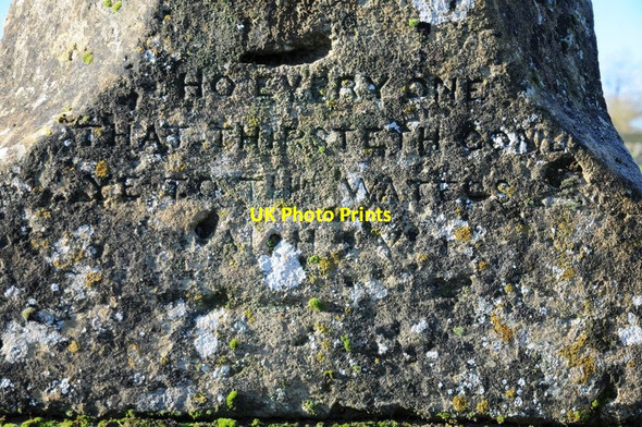 Photo 6"x4" Detail on the Cross, Condicote Condicote c2014