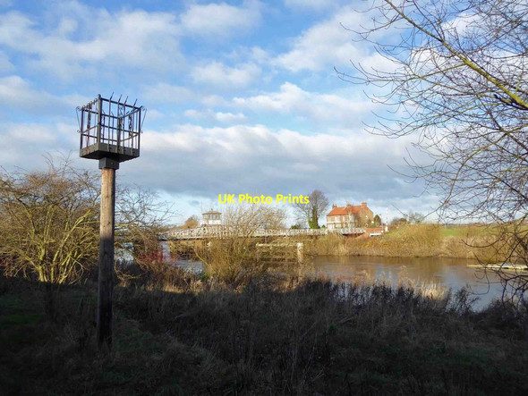 Photo 6"x4" Cawood swing bridge across the River Ouse Cawood c2014