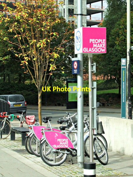 Photo 6"x4" Nextbike Glasgow cycle hire point: University of Strathclyde (North) Glasgow c2014