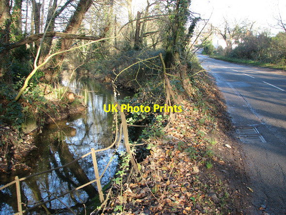 Photo 6"x4" Lyng Road and stream Easthaugh c2014
