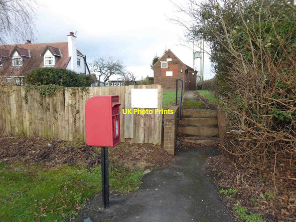 Photo 6"x4" Post box and steps to rural telephone exchange Cotheridge Howsen c2014