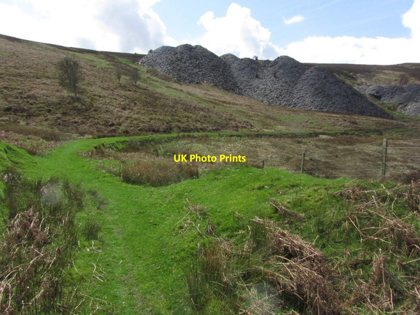 Photo 6"x4" Spoil heaps & course of dismantled railway, Moel Fferna Quarry Glyndyfrdwy c2014