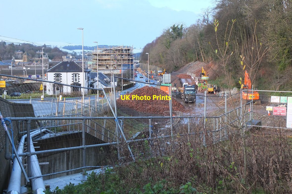 Photo 6"x4" Borders Railway work in Ladhope Vale, Galashiels Galashiels c2014