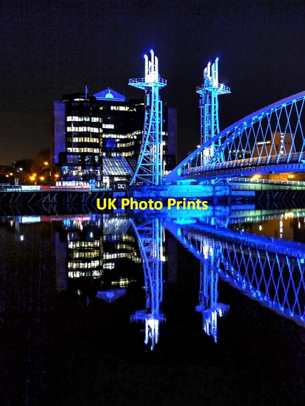 Photo 6"x4" Manchester Ship Canal, Lowry Bridge Salford\/SJ8098 c2014
