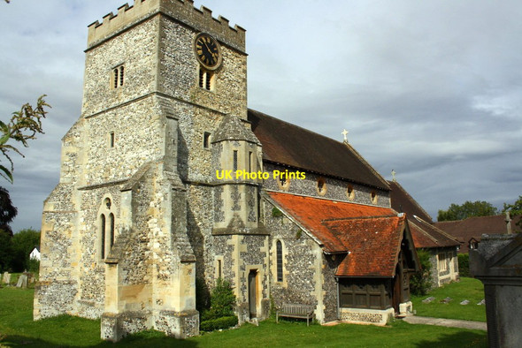 Photo 6"x4" St Mary's Church Streatley\/SU5980 c2014
