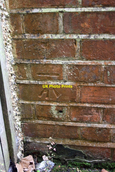 Photo 6"x4" Benchmark on St Thomas of Canterbury's Church Streatley\/SU5980 c2014