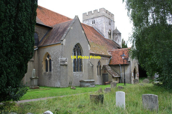 Photo 6"x4" North face of St Thomas of Canterbury Church Streatley\/SU5980 c2014