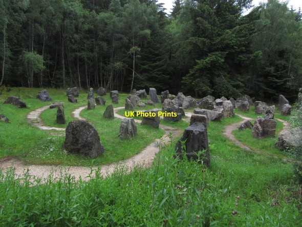 Photo 6"x4" Touchstone Maze, SE of Strathpeffer Knockfarrel c2014