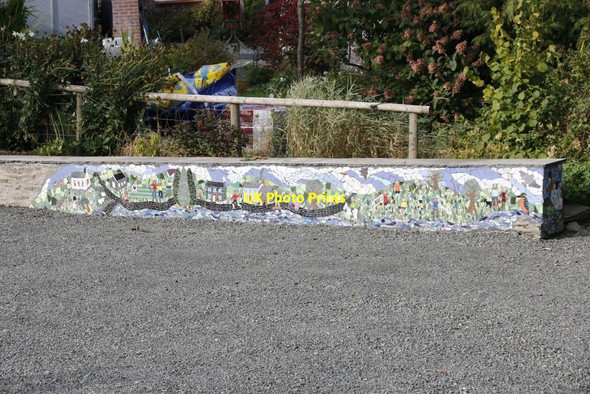 Photo 6"x4" Mural near the Church Cregrina c2014