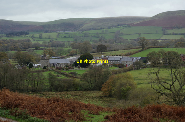 Photo 6"x4" Overlooking Llandegley village Llandegley c2014