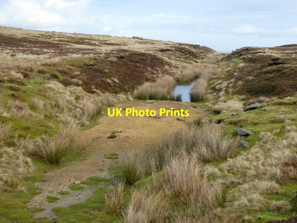 Photo 6"x4" Channel below Stoterley Hill Edmondbyers c2014