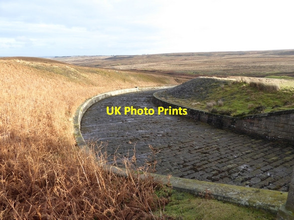 Photo 6"x4" Spillway from Hisehope Reservoir Horsleyhope c2014