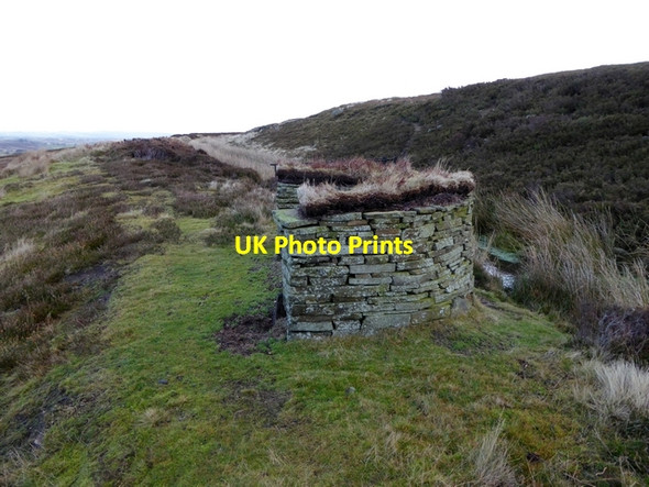 Photo 6"x4" Shooting butt beside the channel Horsleyhope c2014