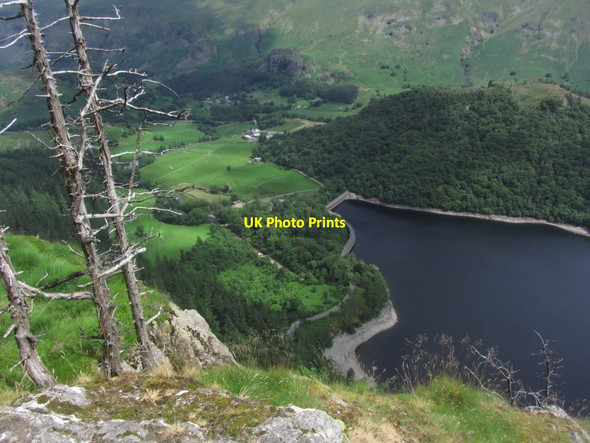 Photo 6"x4" Northern end of Thirlmere & Legburthwaite from Raven Crag Legburthwaite c2014