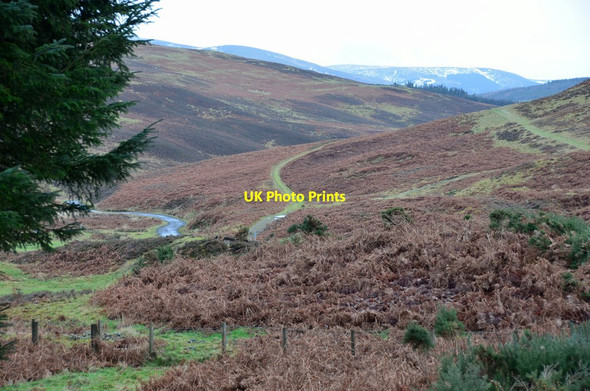 Photo 6"x4" Hill paths and minor road, Black Meldon Upper Kidston c2014