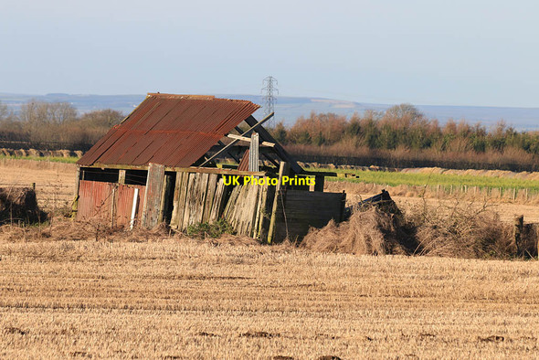 Photo 6"x4" Collapsing farm building Malton\/SE7871 c2014