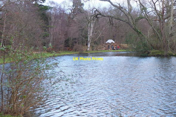 Photo 6"x4" Ornamental lake, Gosford Estate Craigielaw c2014