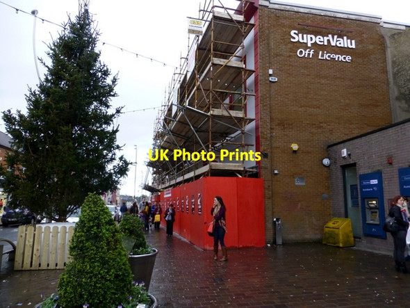 Photo 6"x4" Scaffolding and hoarding, Supervalu, Omagh Omagh c2014