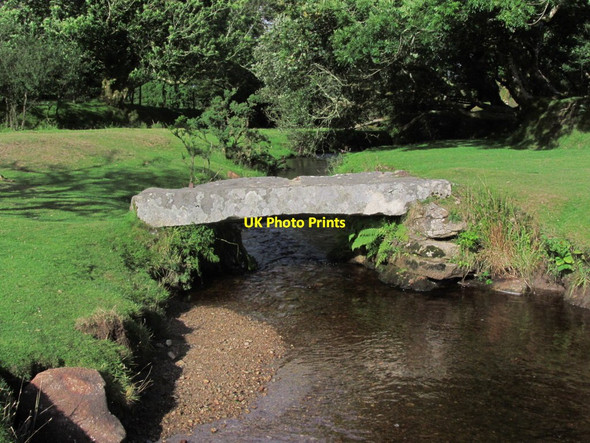 Photo 6"x4" Ancient stone slab bridge over Penpont Water at Bowithick Bowithick c2014