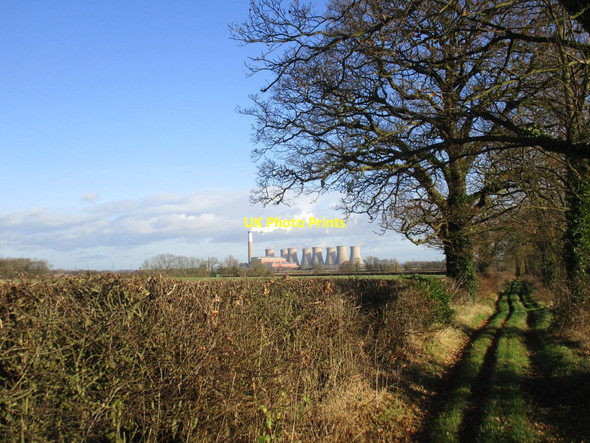 Photo 6"x4" Wranglands Lane and Cottam power station Stokeham c2014