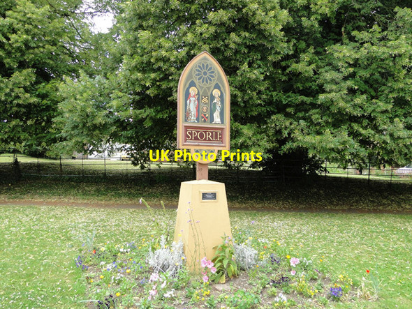 Photo 6"x4" The village sign at Sporle Sporle c2010