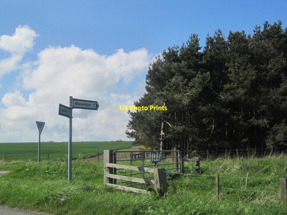 Photo 6"x4" Roads Signs to Warenton and Bradford Greendykes\/NU0628 c2014