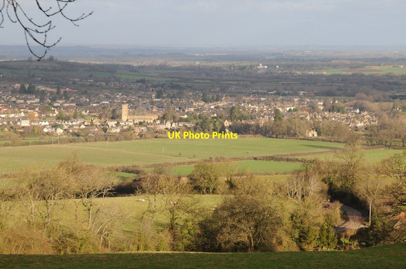Photo 6"x4" Winchcombe viewed from the south Winchcombe c2014
