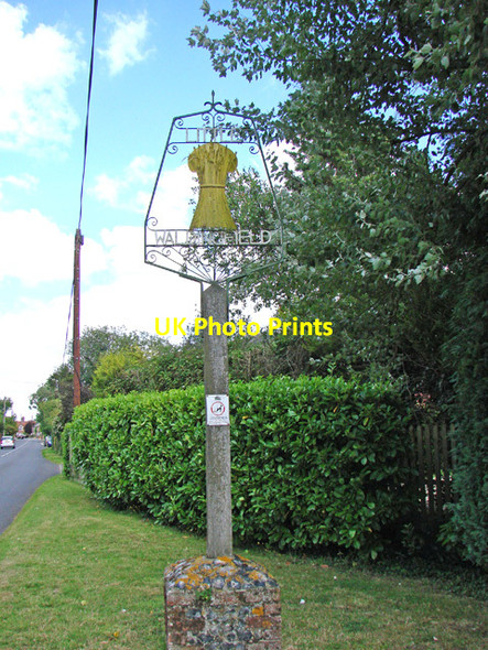Photo 6"x4" Little Waldingfield village sign Little Waldingfield c2007