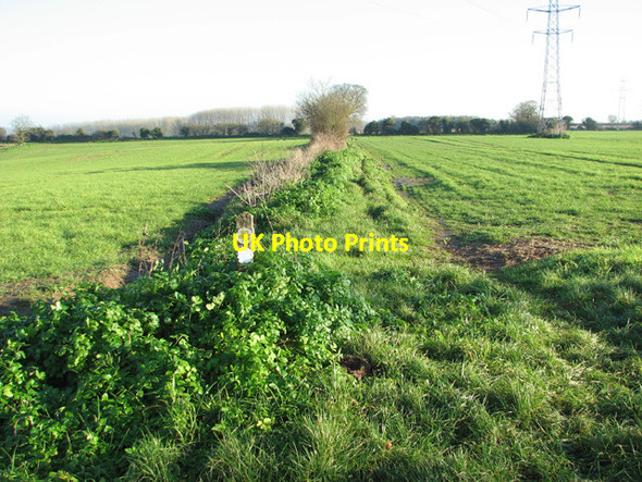 Photo 6"x4" Footpath through fields south of Rookery Farm Hellington c2014