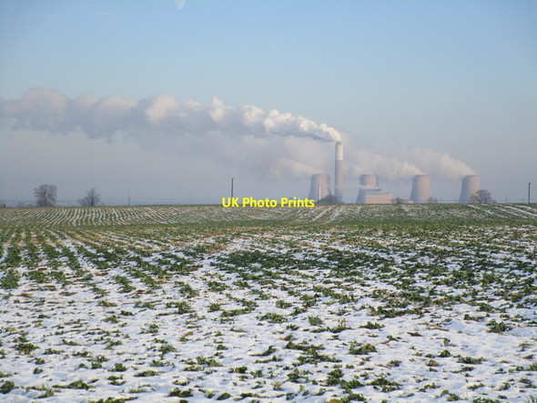 Photo 6"x4" View towards Cottam Power Station Woodbeck c2014