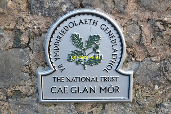 Photo 6"x4" National Trust Sign Llanfair Pwllgwyngyll c2014