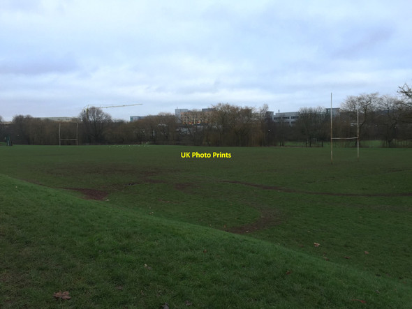 Photo 6"x4" Lyme Valley Park: rugby pitch Newcastle-under-Lyme c2015