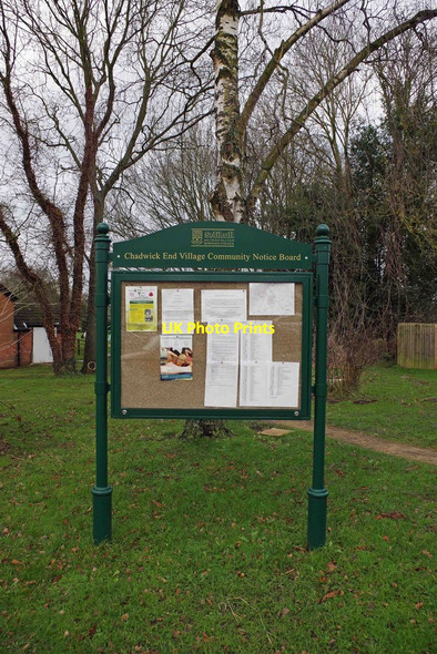 Photo 6"x4" Chadwick End Village Community Notice Board, Warwick Road, Chadwick End, near Solihull Chadwick End c2015