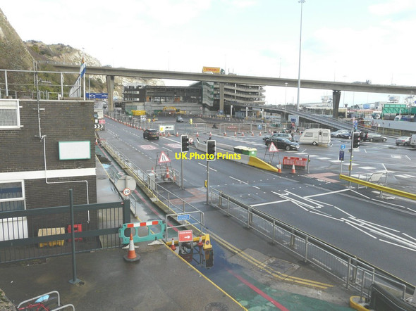 Photo 6"x4" Reorganisation of vehicle lanes, Eastern Docks Dover\/TR3141 c2014