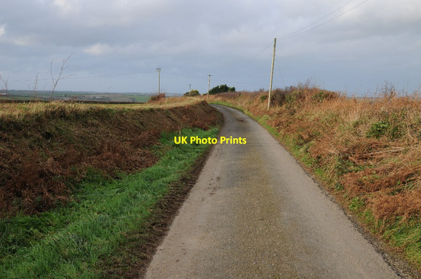 Photo 6"x4" Country road near Trevilson Trevilson c2014